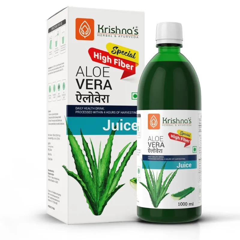 Krishna's Herbal & Ayurveda Premium Aloe Vera High Fiber