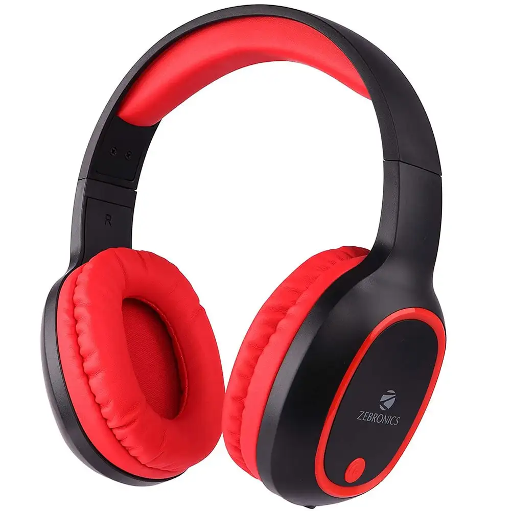 Zebronics Zeb-Thunder Wireless Headphone,  Red