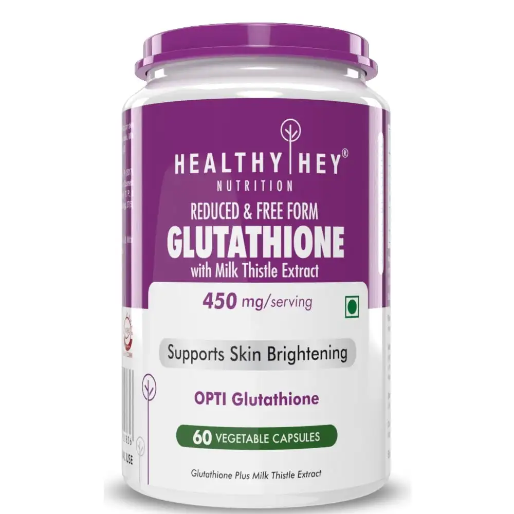 HealthyHey Nutrition Glutathione with Milk Thistle,  60 capsules