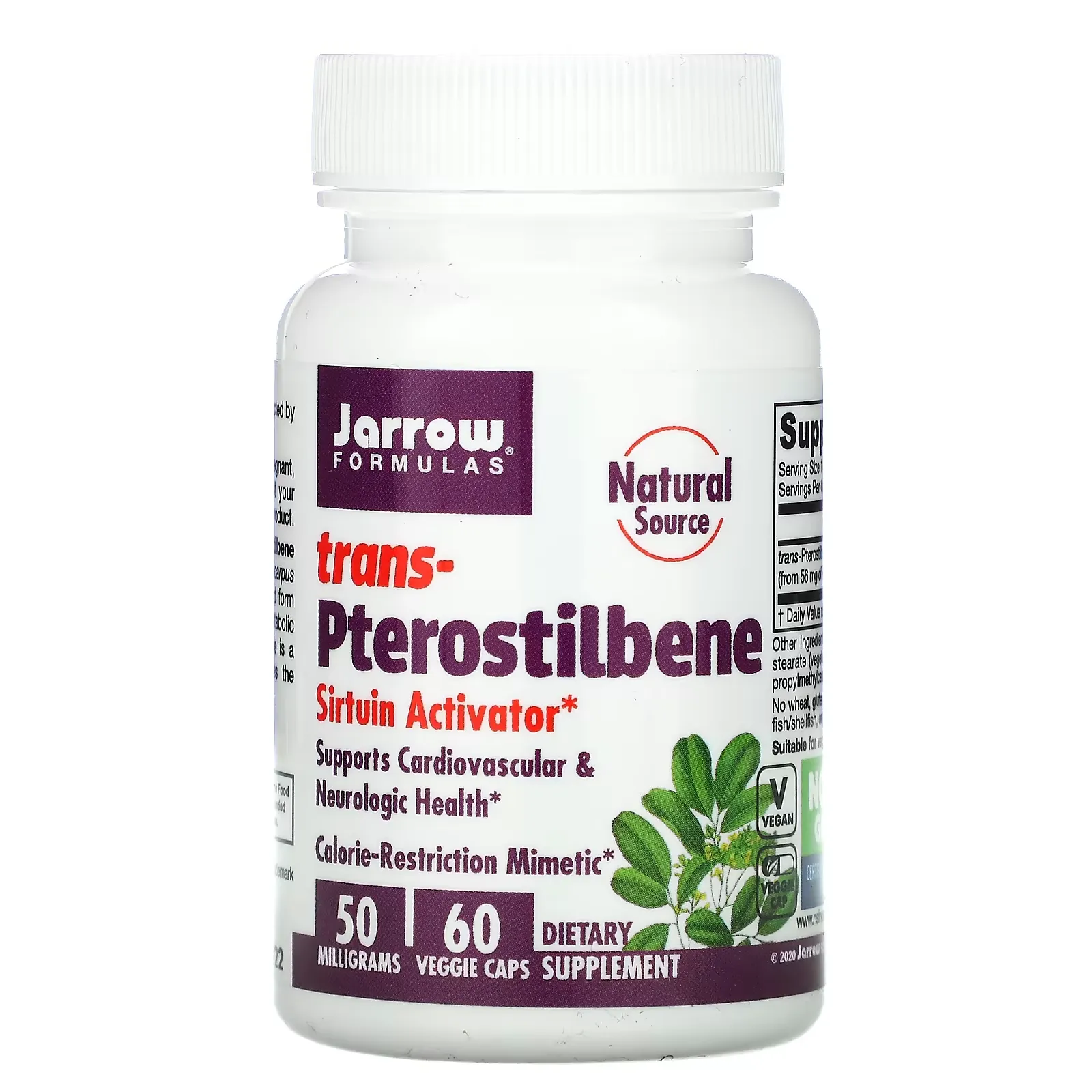 Trans-Pterostilbene, 50 mg, 60 Veggie Caps