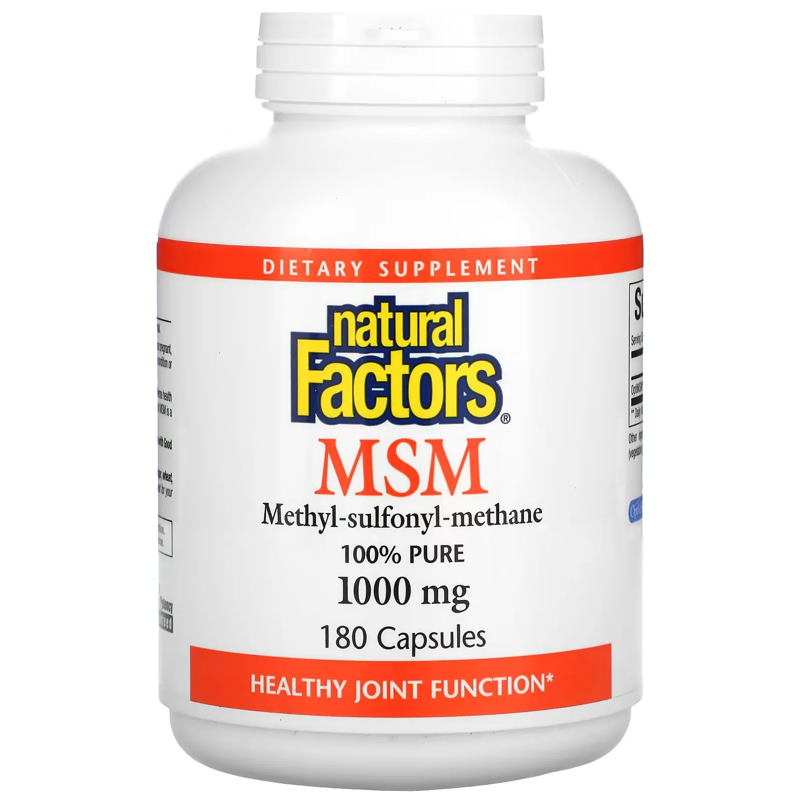 MSM, Methyl-Sulfonyl-Methane, 1,000 mg, 180 Capsules