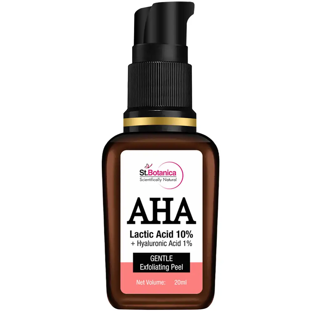 St.Botanica AHA Lactic Acid 10% & Hyaluronic Acid 1%  Gentle Exfoliating Skin Peel,  20 ml  for All Skin Type