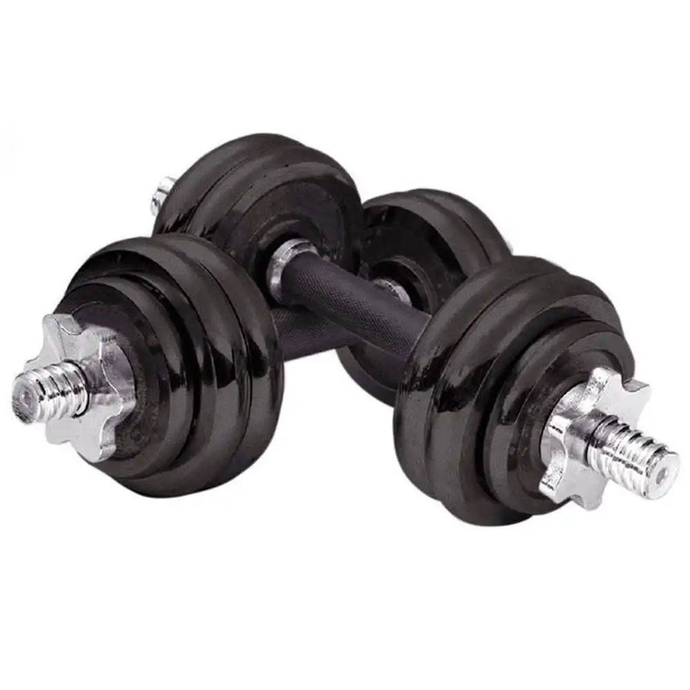 Fitsy Cast Iron Dumbbell Set (AR2058),  Black  15 kg