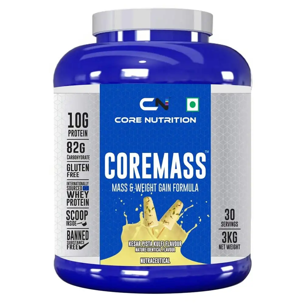 Core Nutrition Coremass Weight & Mass Gainer,  6.6 lb  Kesar Pista Kulfi