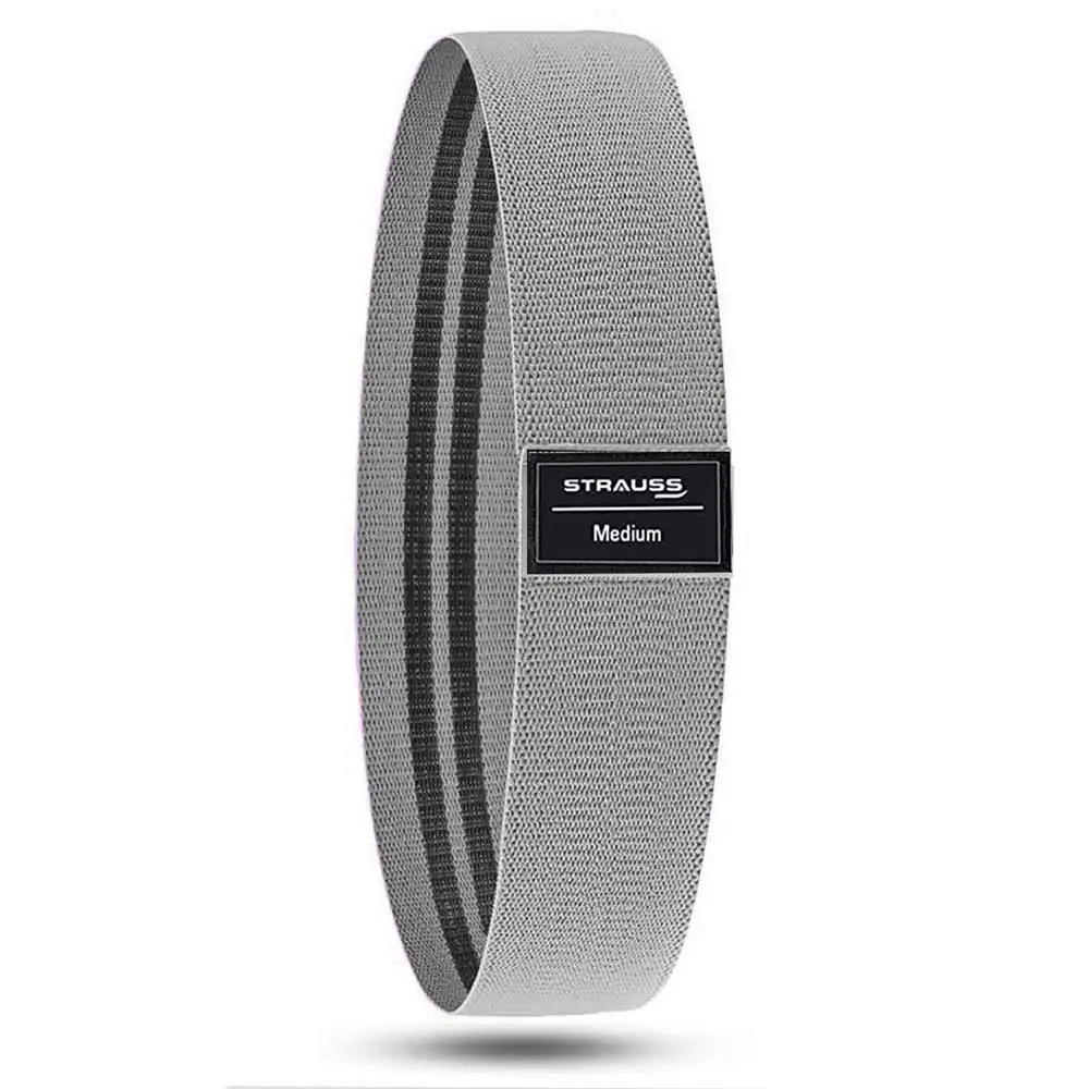 Strauss Standard Fabric Resistance Band,  Grey  Medium