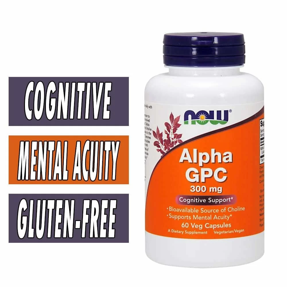 NOW Alpha GPC - 300 mg - 60 Veg Capsules