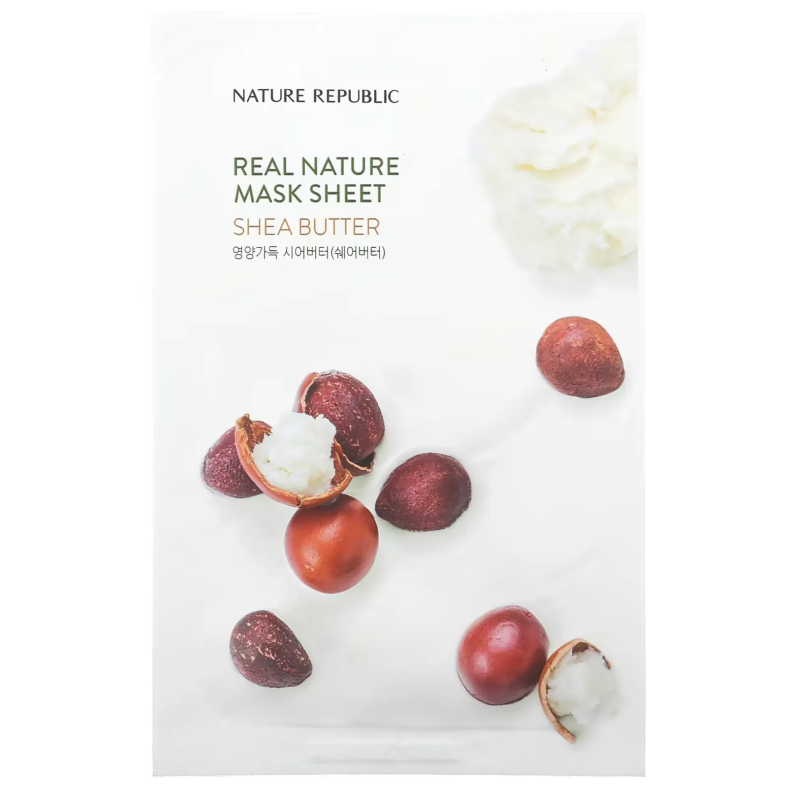 Real Nature Beauty Mask Sheet, Shea Butter, 1 Sheet, 0.77 fl oz (23 ml)