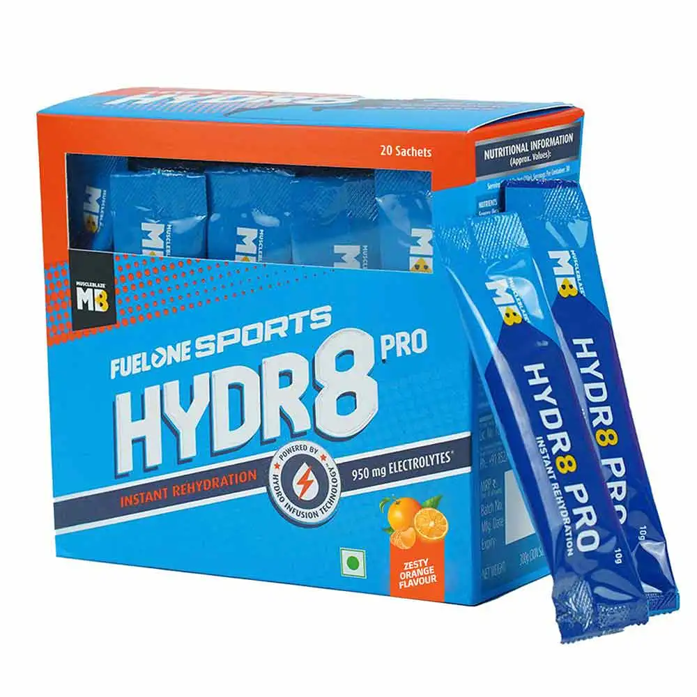 MB Fuel One Sports Hydr8 PRO,  20 sachets/pack  Zesty Orange