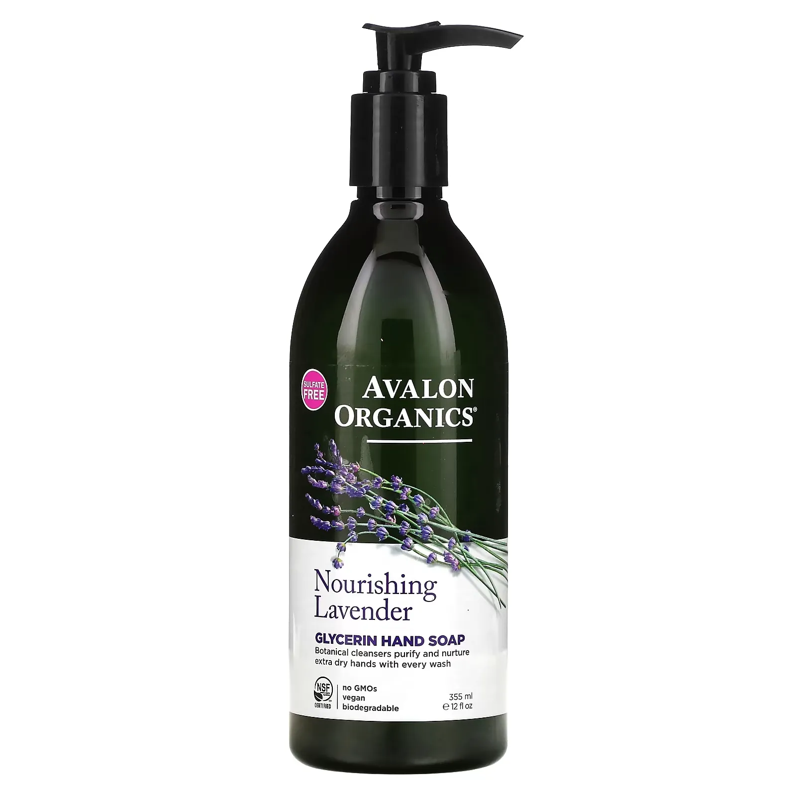 Glycerin Hand Soap, Nourishing Lavender, 12 fl oz (355 ml)