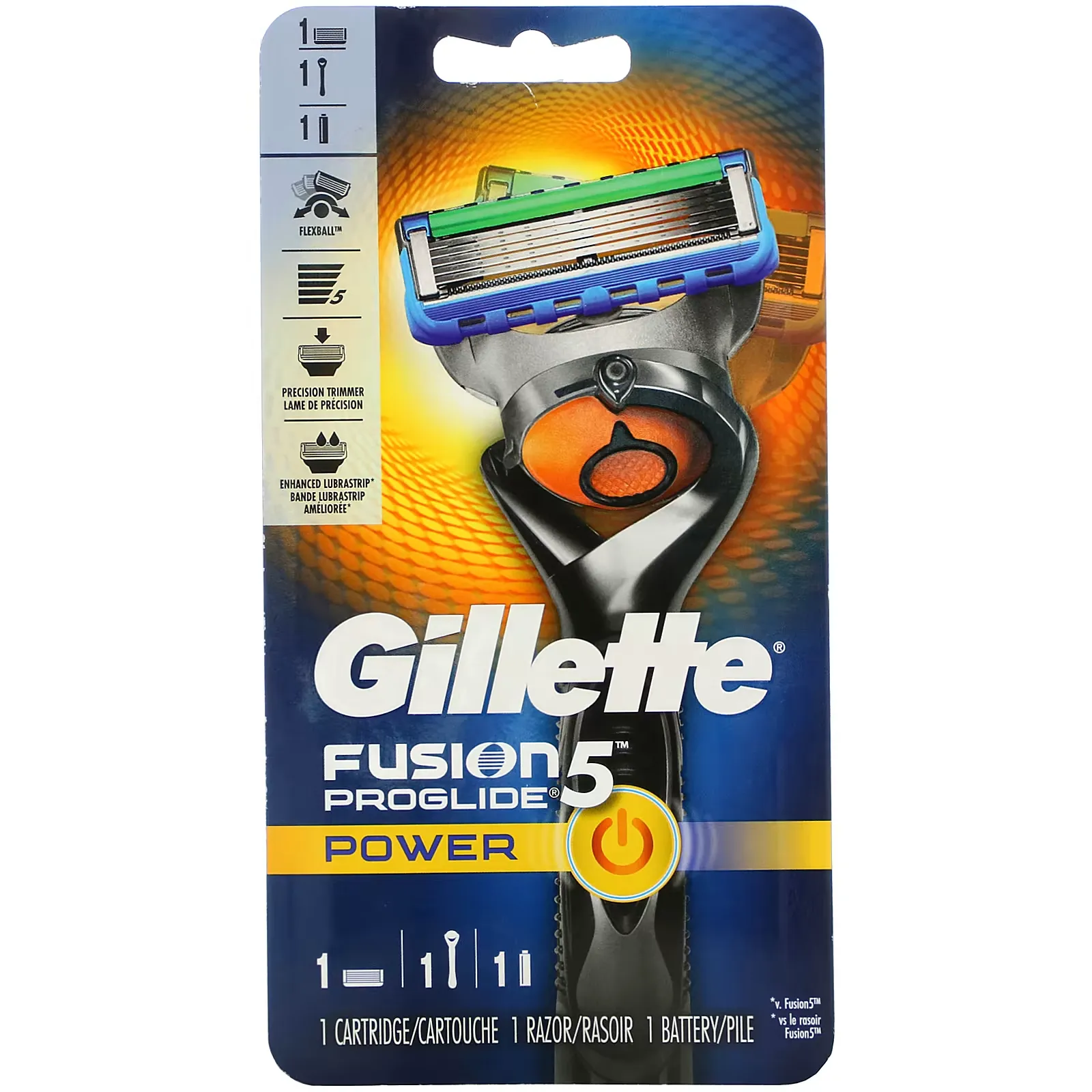 Fusion5 Proglide, Power, 1 Razor + 1 Cartridge + 1 Battery