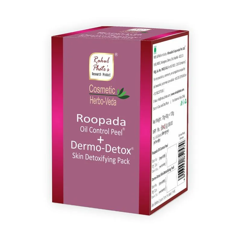 Rahul Phate's Combo Of Roopda Oil Control Peel + Dermo-Detox Skin Detoxifying Face Pack