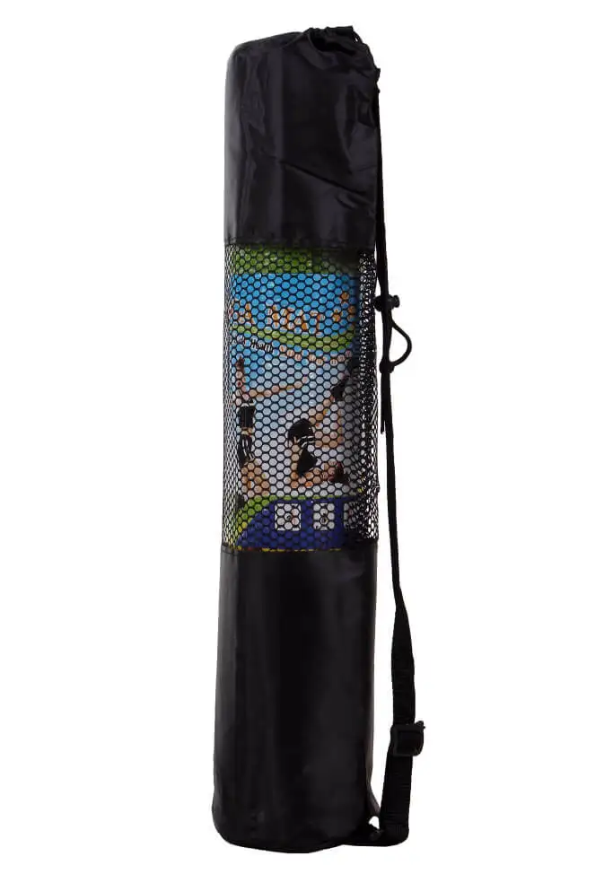 B Fit USA PVC Exercise Printed Yoga Mat with Bag,  Green  6 mm