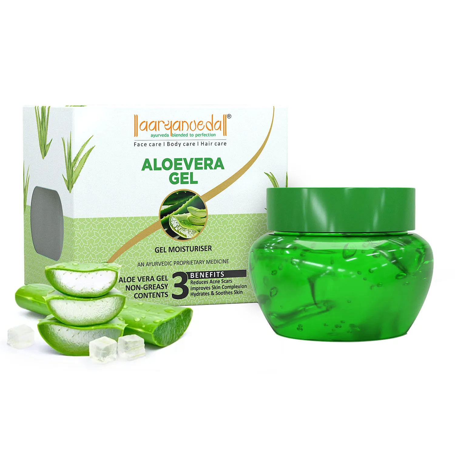 Aryanveda Natural Aloe Vera Gel For Face- Hair & Body