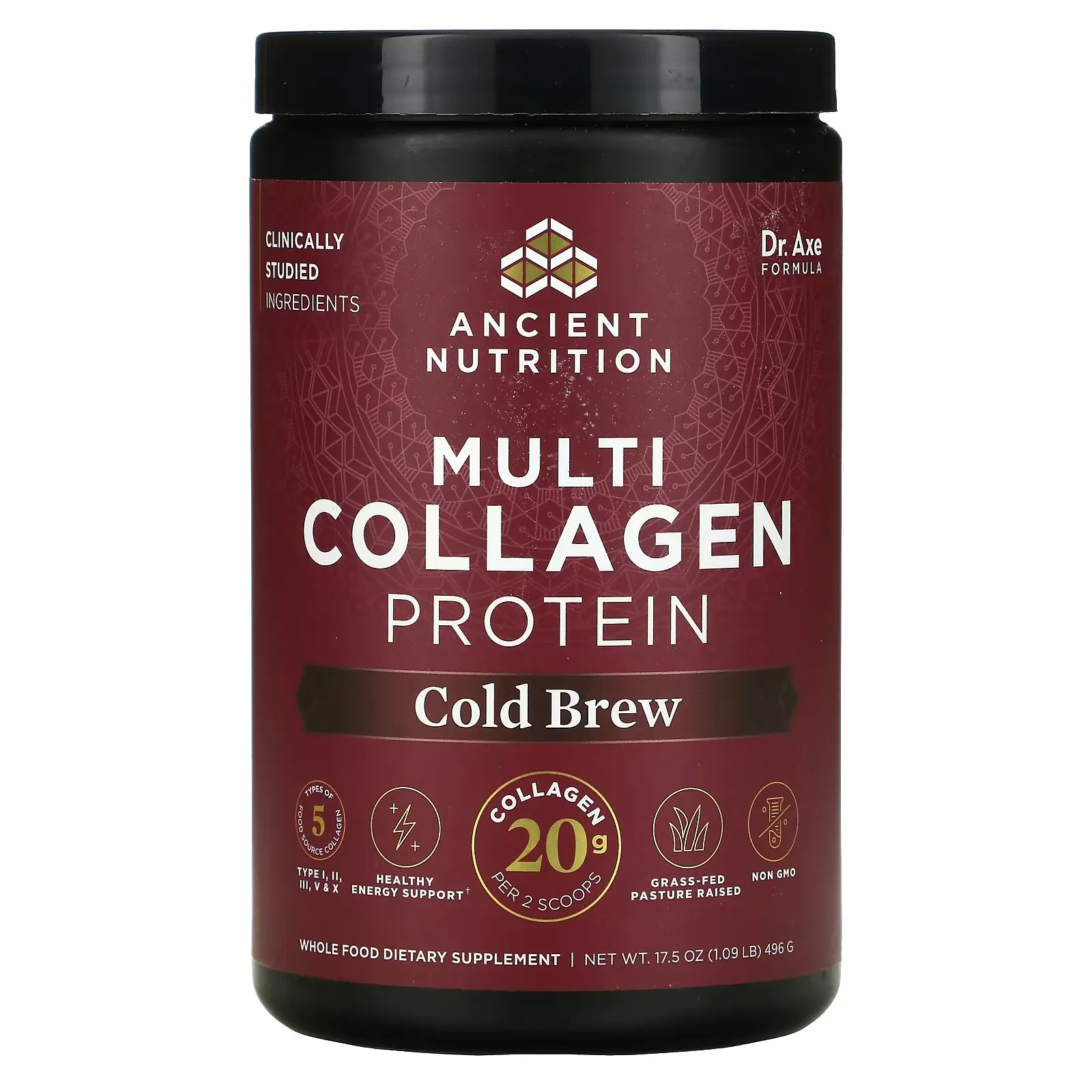 Multi Collagen Protein, Cold Brew, 1.09 lb (496 g)