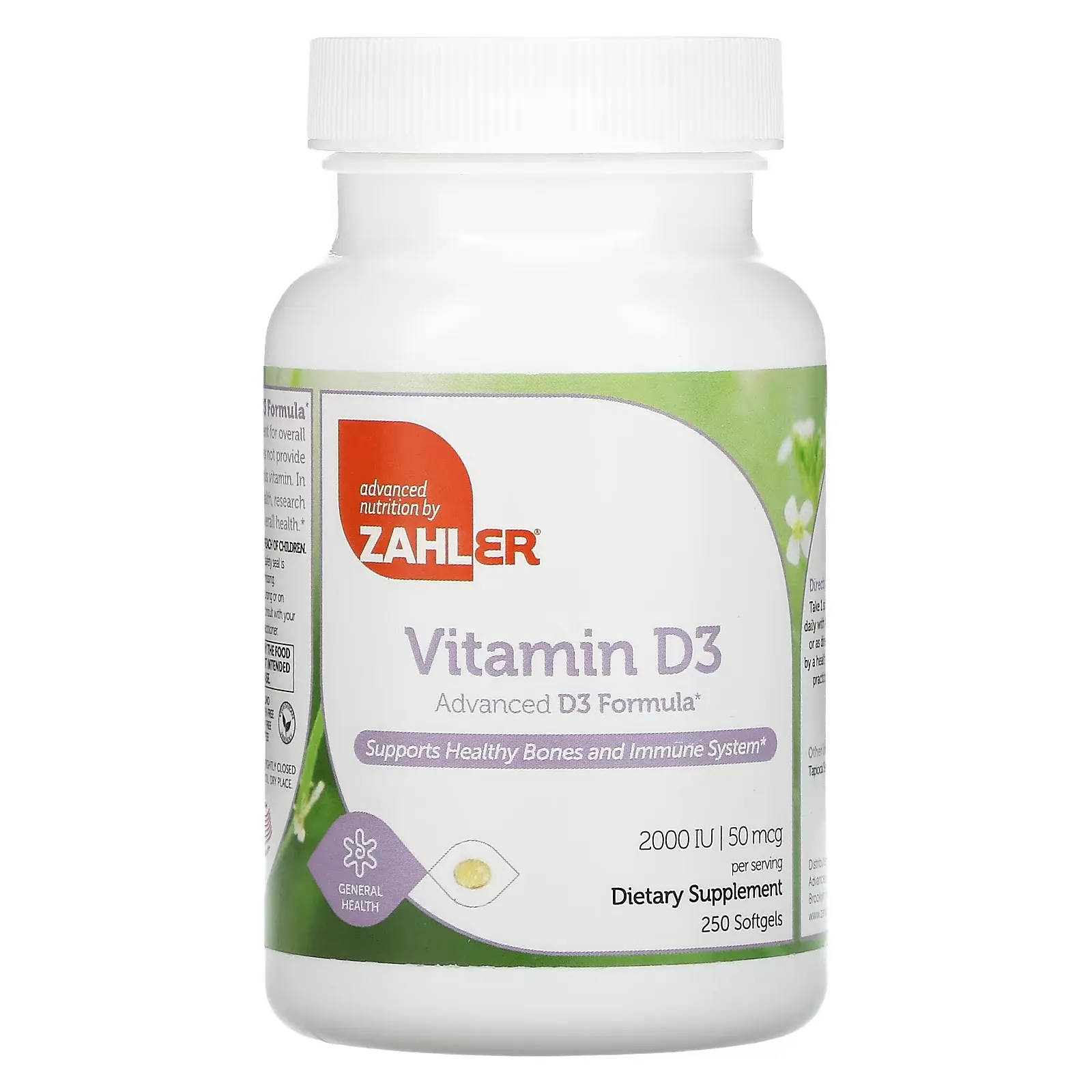 Vitamin D3, Advanced D3 Formula, 50 mcg (2,000 IU), 250 Softgels