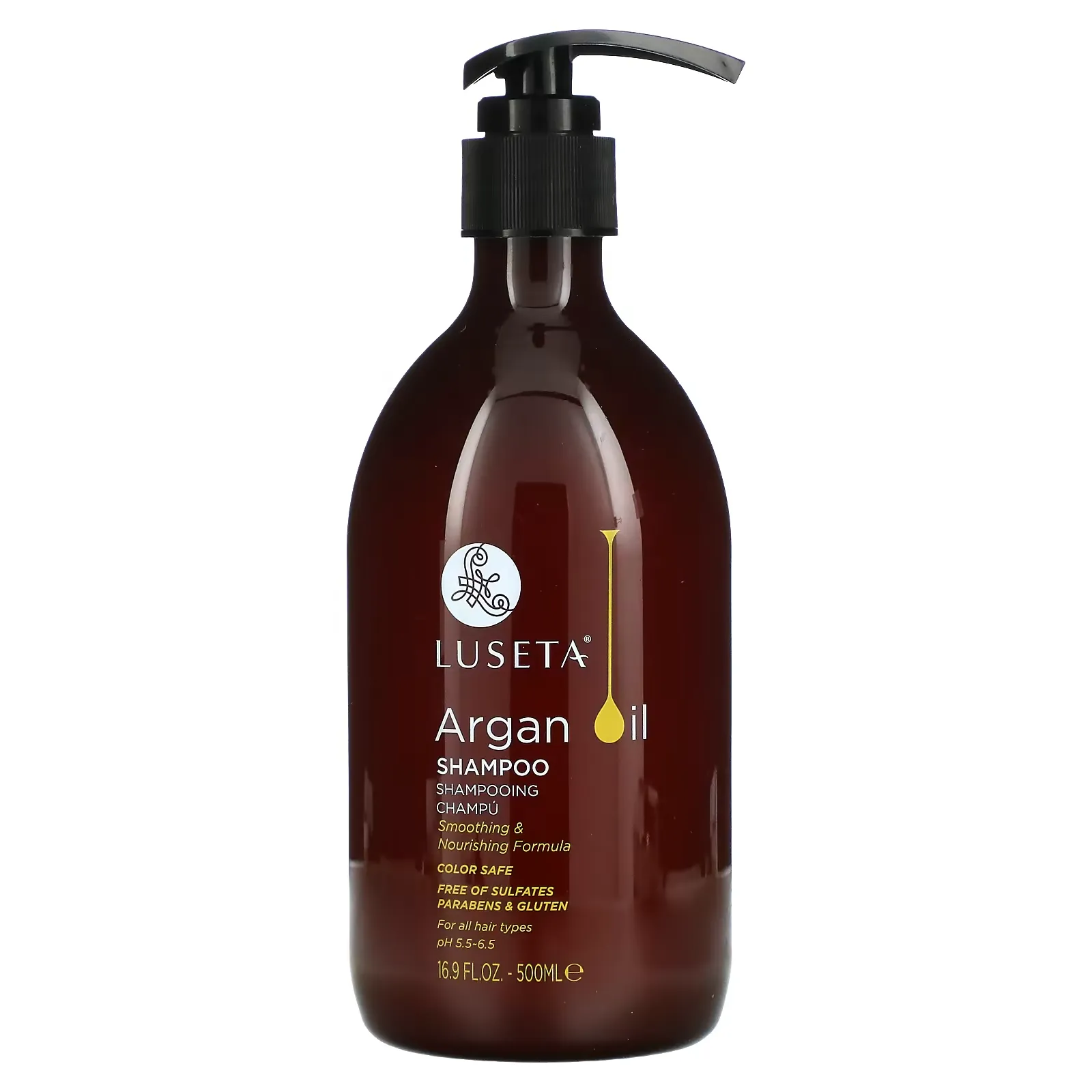 Argan Oil, Shampoo, For All Hair Types, 16.9 fl oz (500 ml)