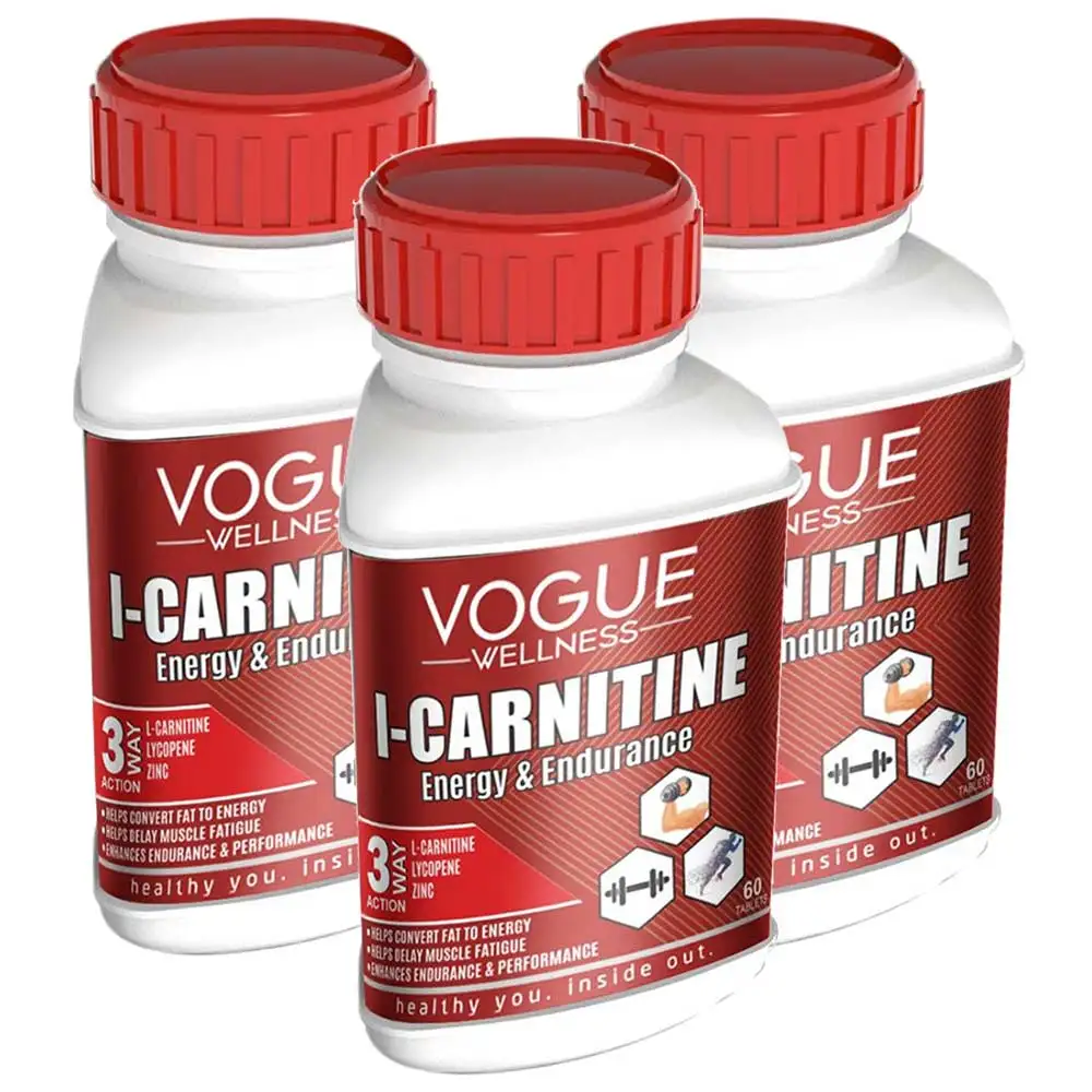 Vogue Wellness L-Carnitine,  60 tablet(s)  Unflavoured (Pack of 3)