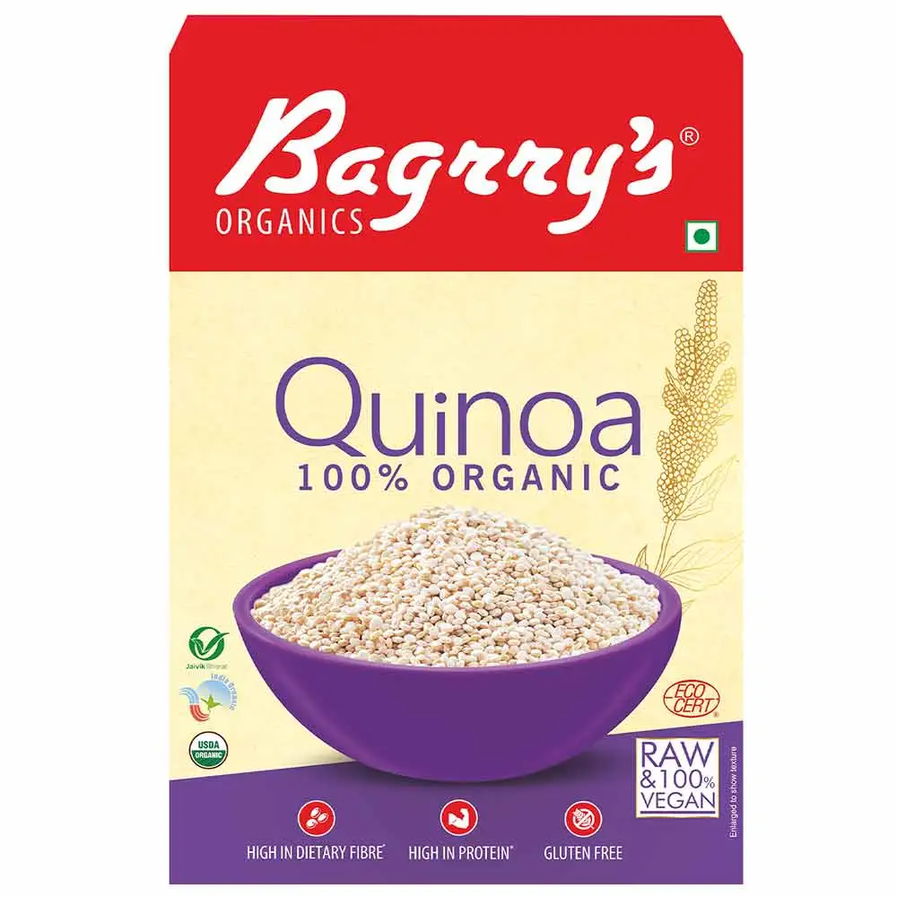 Bagrrys 100% Organic Quinoa,  500 g  Unflavoured