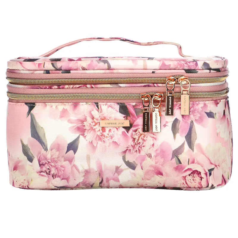 Sophia Joy, Double Zip Train Case, Floral, 1 Piece