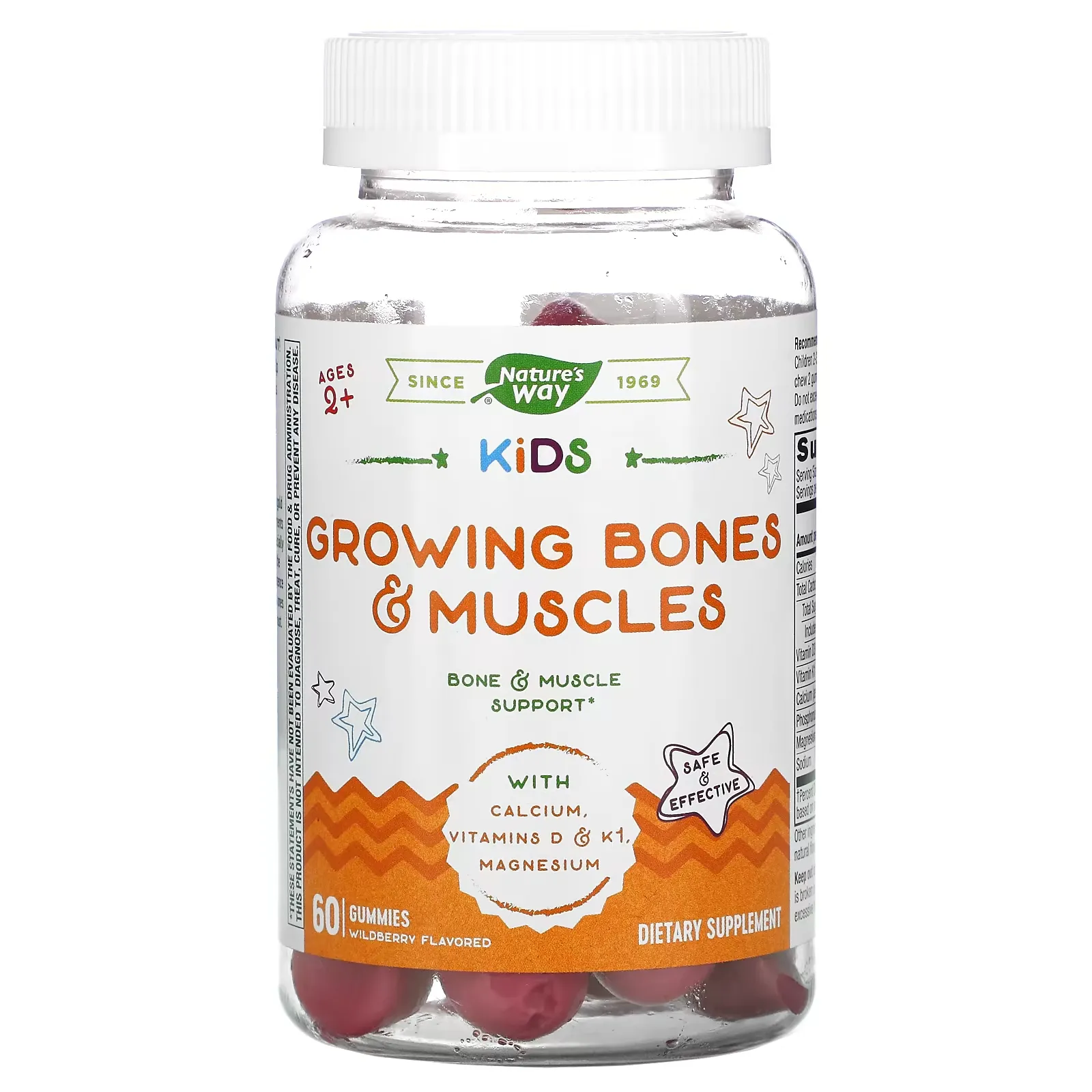 Kids, Growing Bones & Muscles, Ages 2 +, Wildberry, 60 Gummies