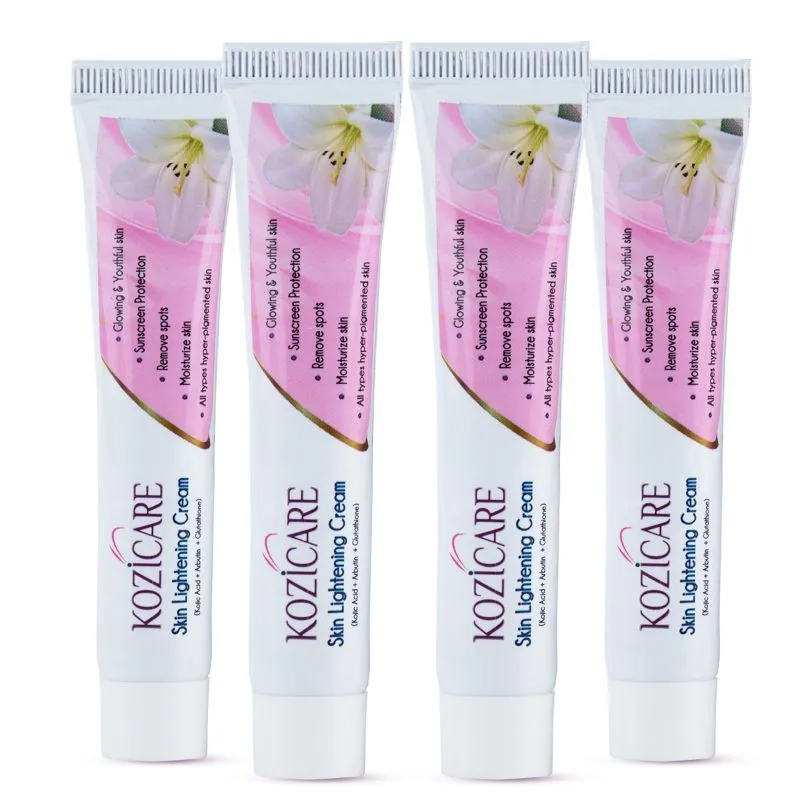 Kozicare Skin Lightening Non-Sticky Cream Lotion Best for Melasma - Pack of 4 (New Formula)