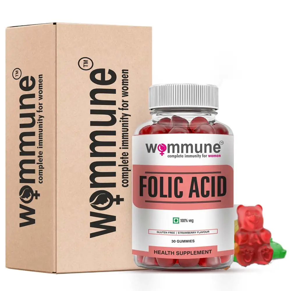 Wommune Folic Acid,  Strawberry  30 gummies