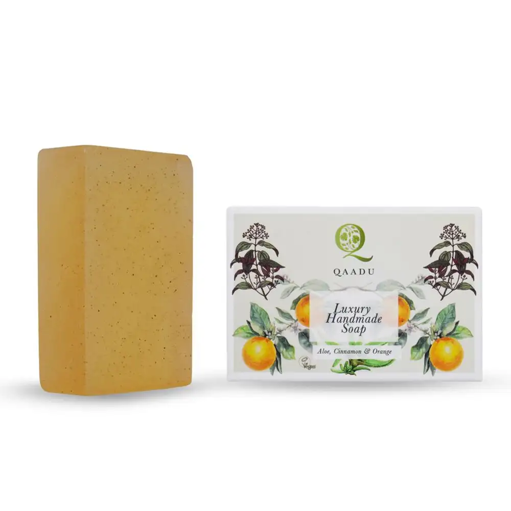 Qaadu Luxury Handmade Soap,  125 g  Aloe Cinnamon & Orange