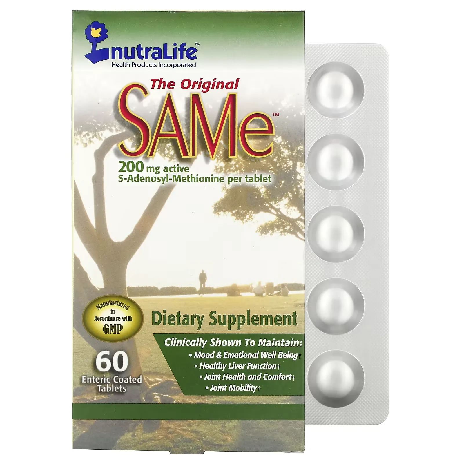 SAMe (Disulfate Tosylate), 200 mg, 60 Enteric Coated Tablets