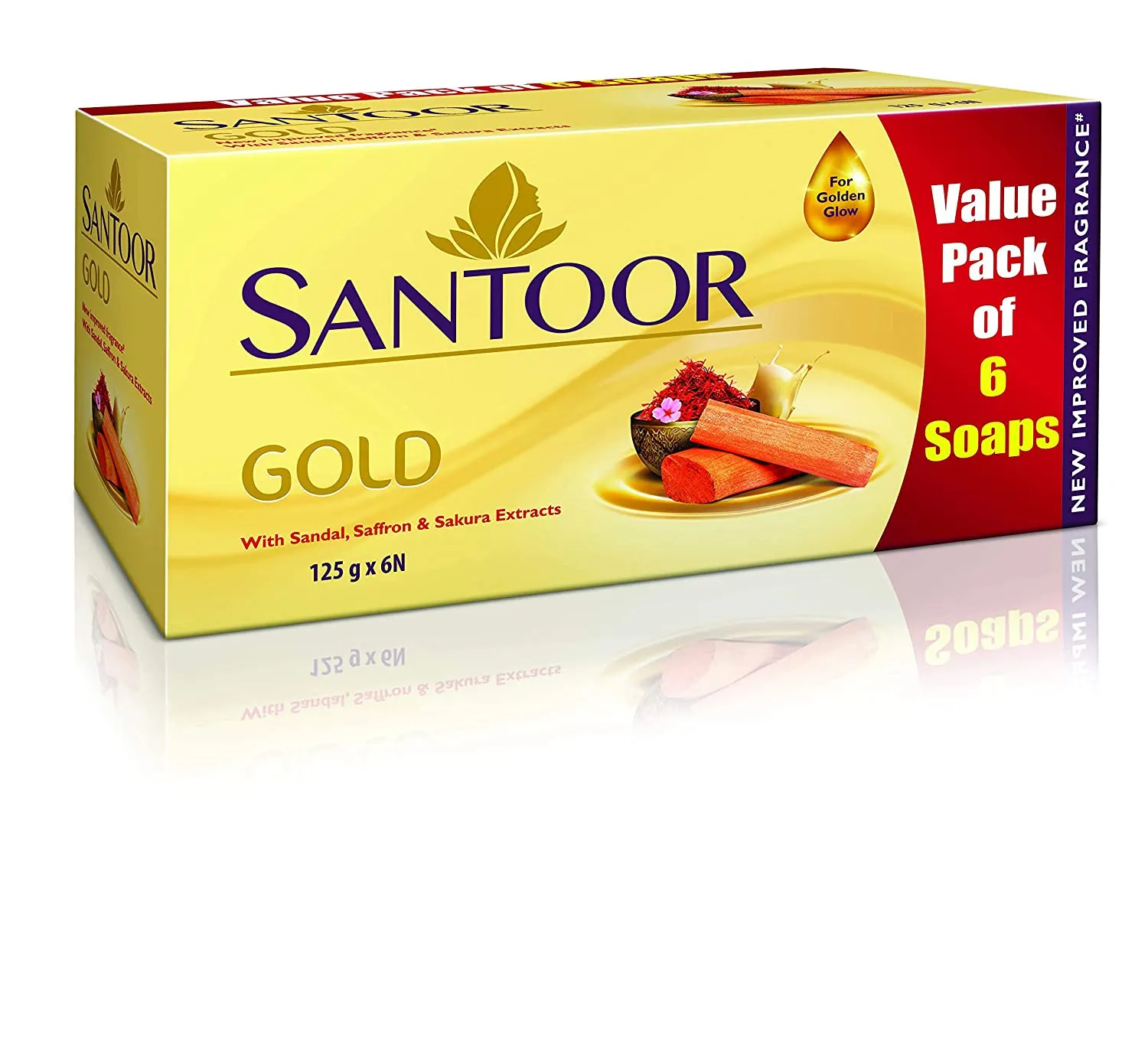 Santoor Gold Soap - Pack Of 6