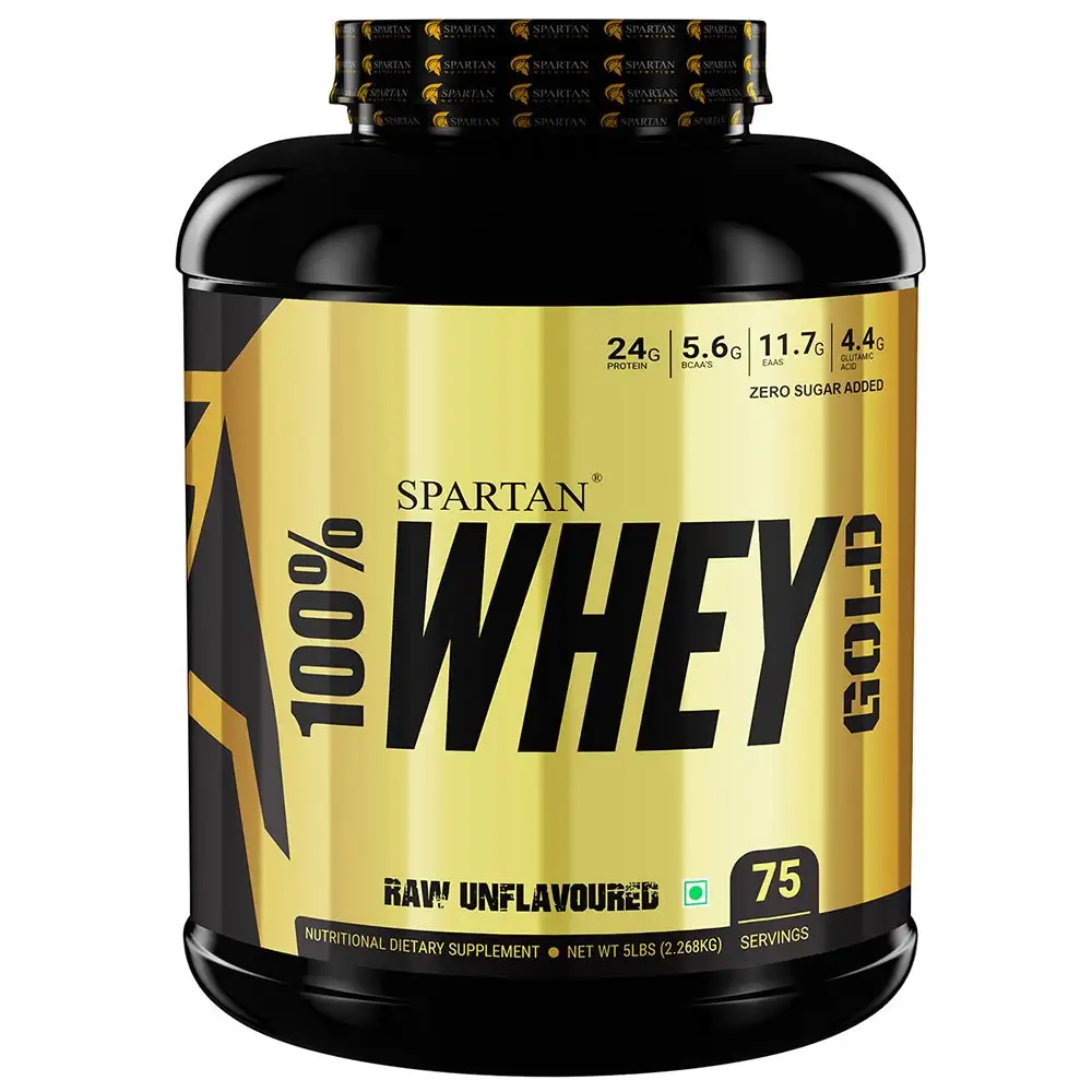 Spartan Nutrition 100% Whey Protein Gold Series,  5 lb  Unflavoured