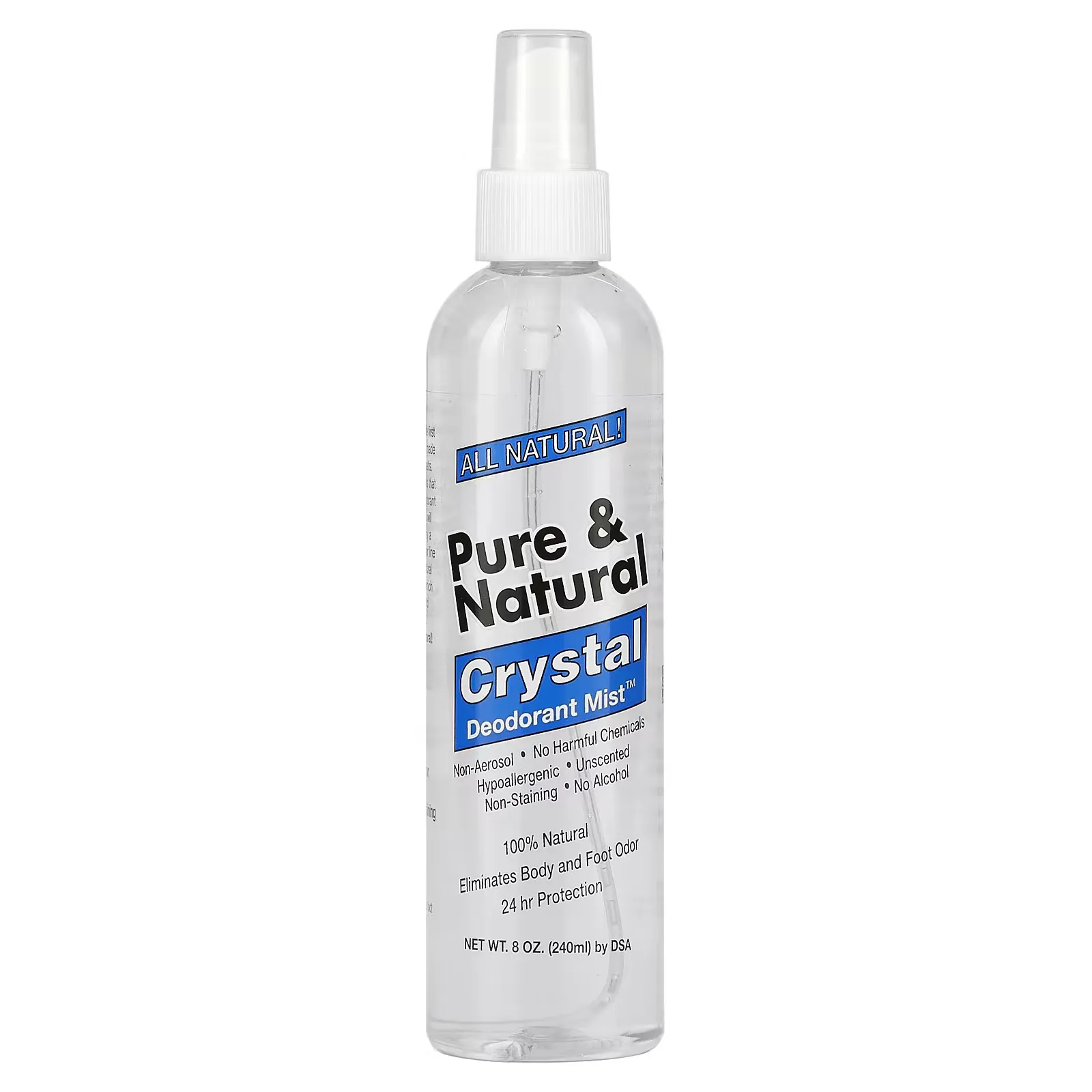 Pure & Natural, Crystal Deodorant Mist, Unscented, 8 oz (240 ml)