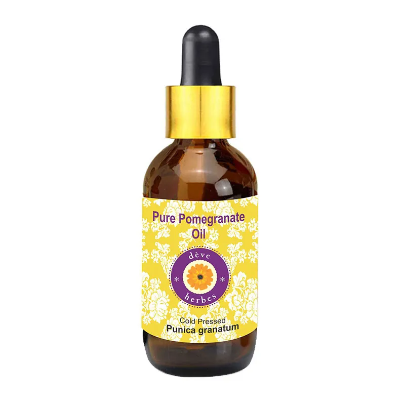 Deve Herbes Pure Pomegranate Oil Punica Granatum 100% Natural Therapeutic Grade Cold Pressed