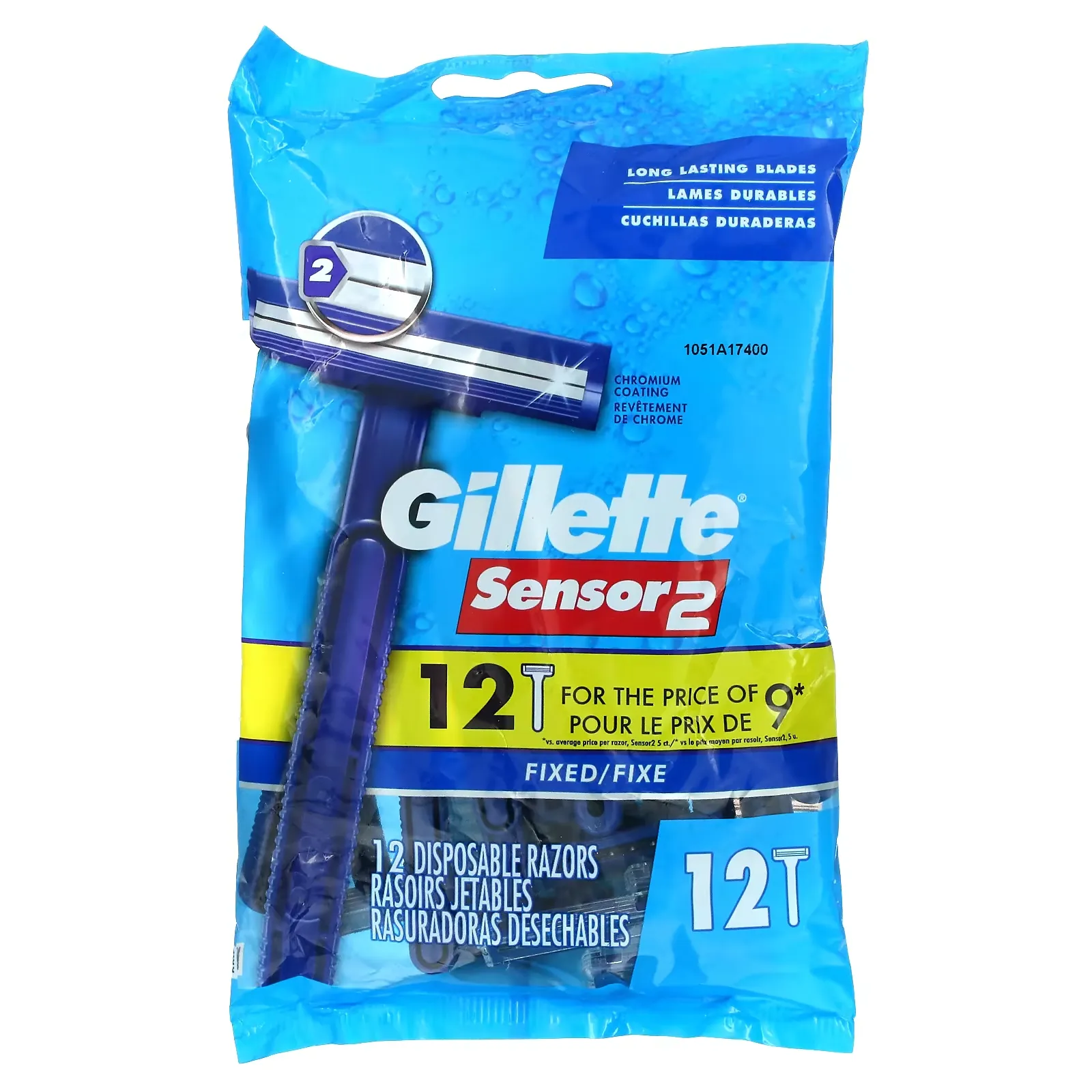 Sensor2, Disposable Razors, Fixed, 12 Disposable Razors