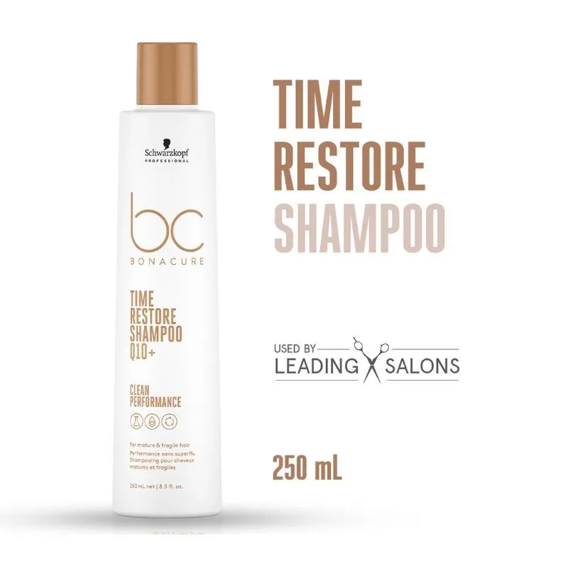 Schwarzkopf Professional Bonacure Time Restore Shampoo With Q10+ - For Mature Hair