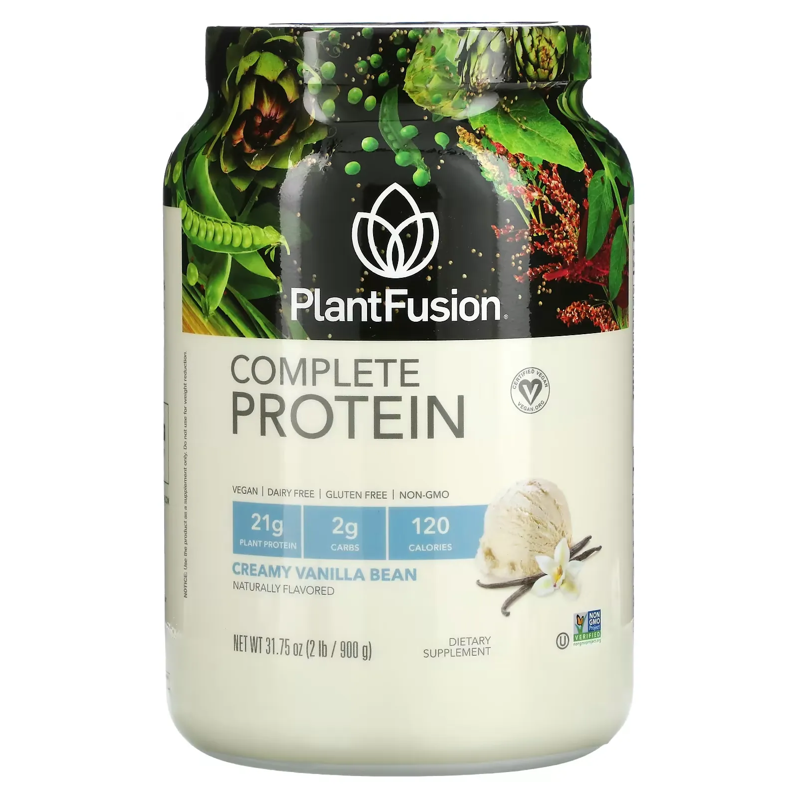 Complete Protein, Creamy Vanilla Bean, 2 lb (900 g)