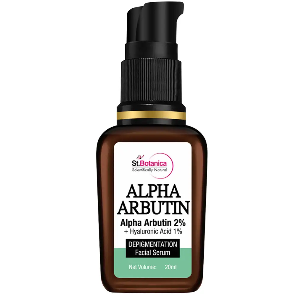 St.Botanica Alpha Arbutin 2% + Hyaluronic Acid 1% Depigmentation Face Serum,  20 ml  for All Skin Type