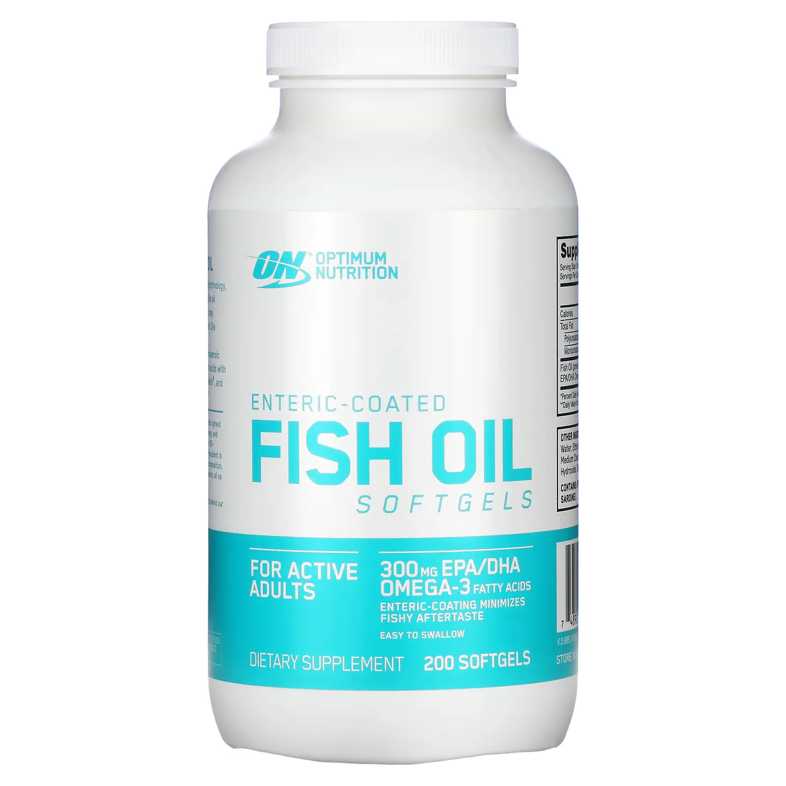 Enteric-Coated Fish Oil, 200 Softgels