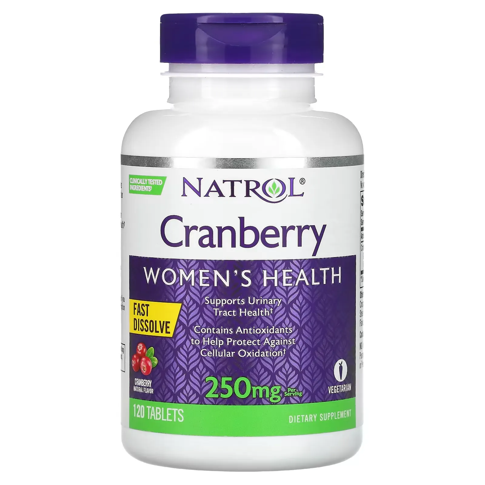 Cranberry, Fast Dissolve, Cranberry, 125 mg, 120 Tablets