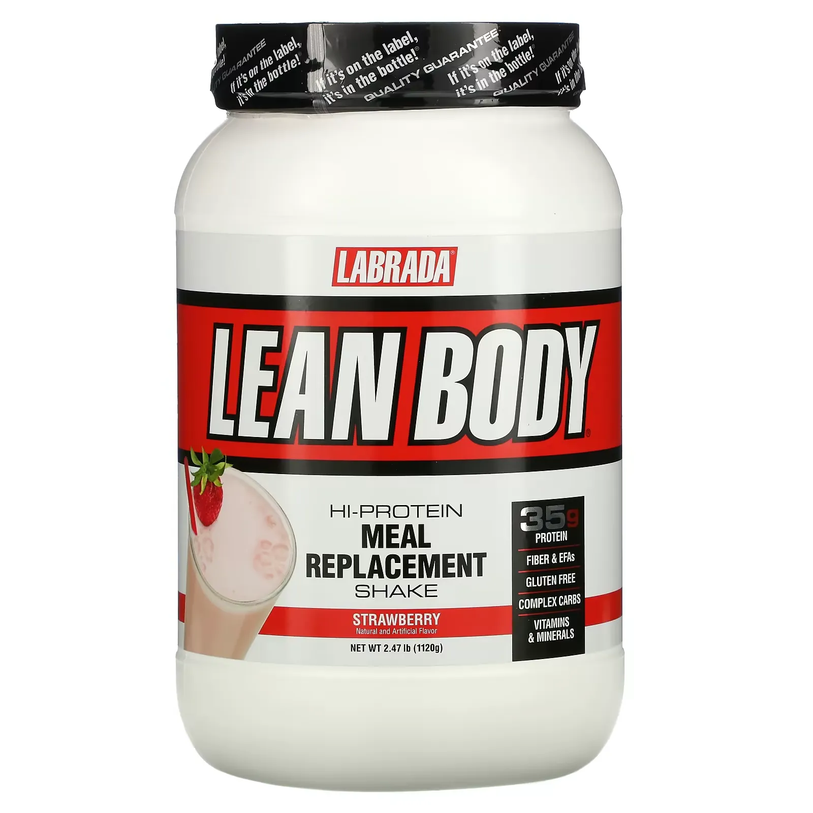 Lean Body, Hi Protein Meal Replacement, Strawberry, 2.47 lb (1120 g)