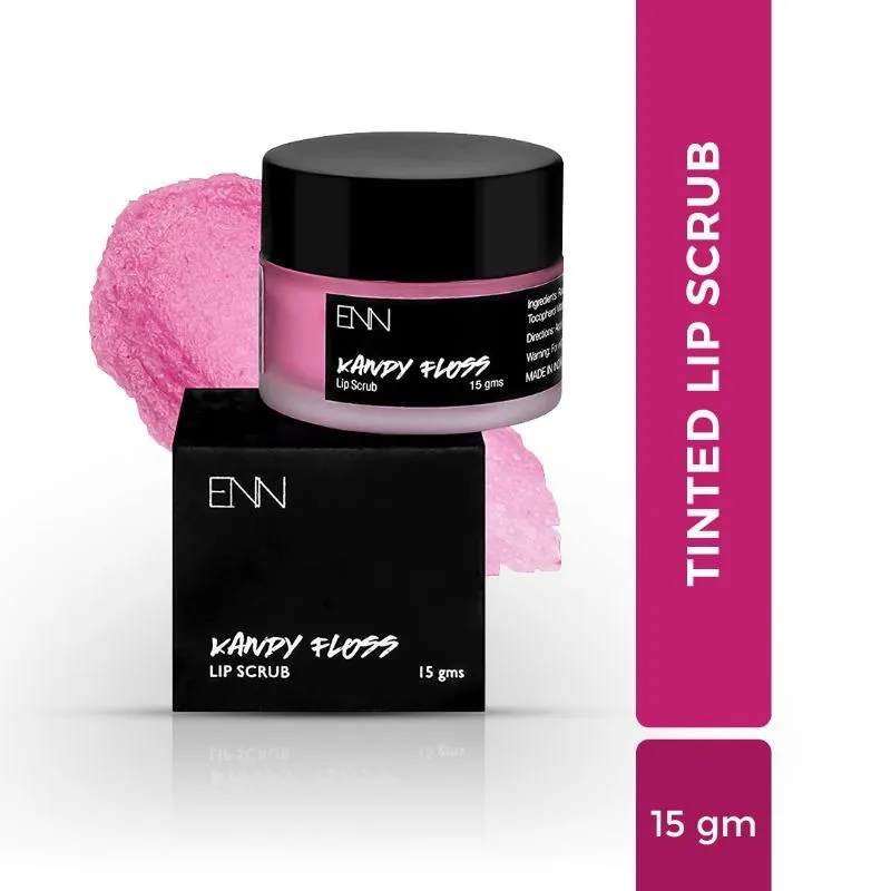 ENN Kandy Floss Tinted Lip Scrub with Raw Sugar, Honey & Almond Oil