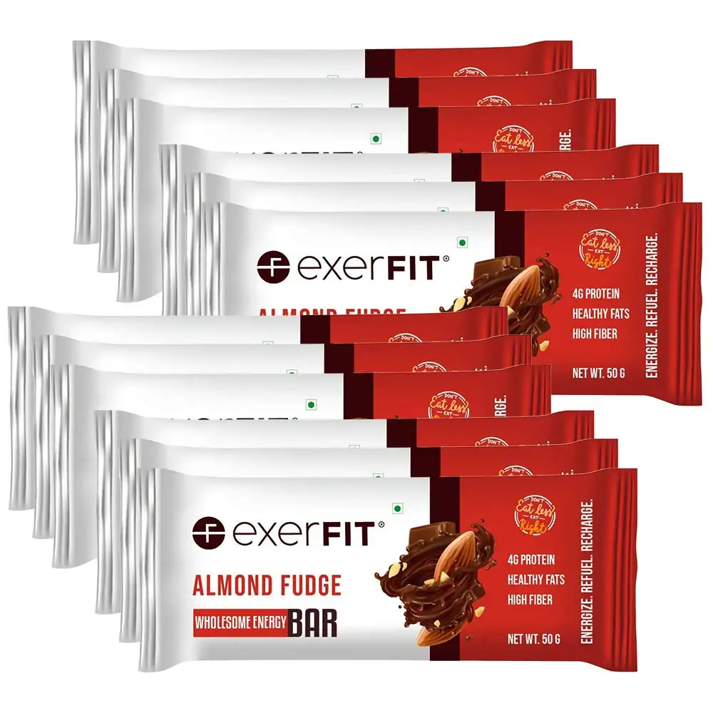 exerFIT Wholesome Energy,  12 bar(s)  Almond Fudge