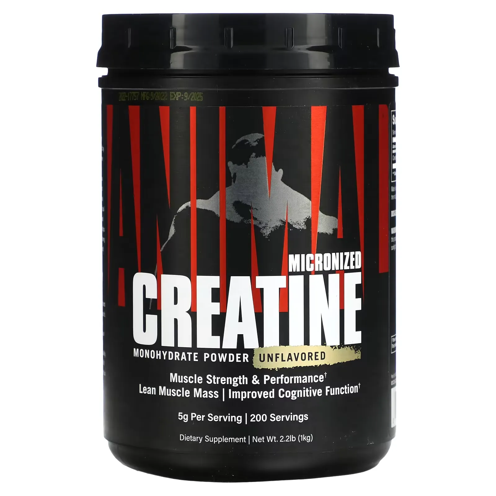 Animal Micronized Creatine, Monohydrate Powder, Unflavored, 2.2 lb (1 kg)