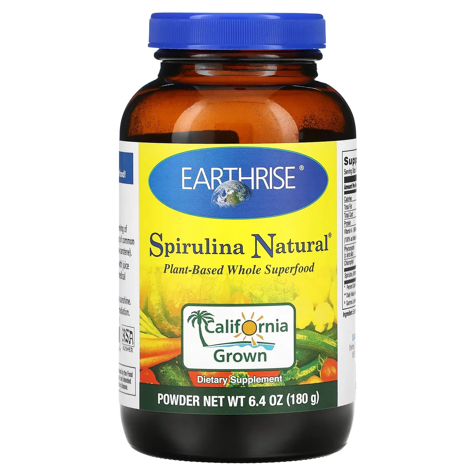 Spirulina Natural Powder, 6.4 oz (180 g)