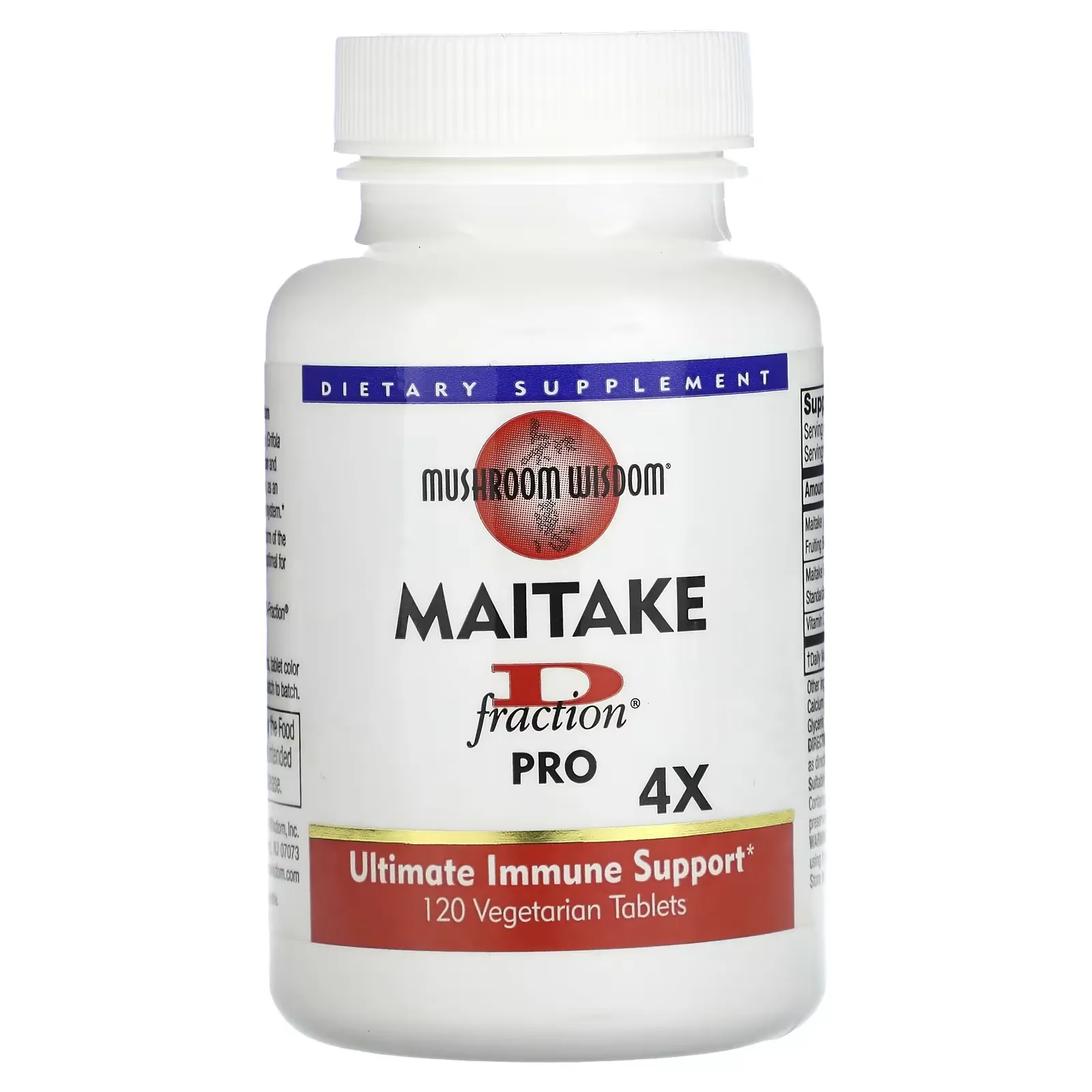 Maitake D-Fraction, Pro 4X, 120 Vegetarian Tablets