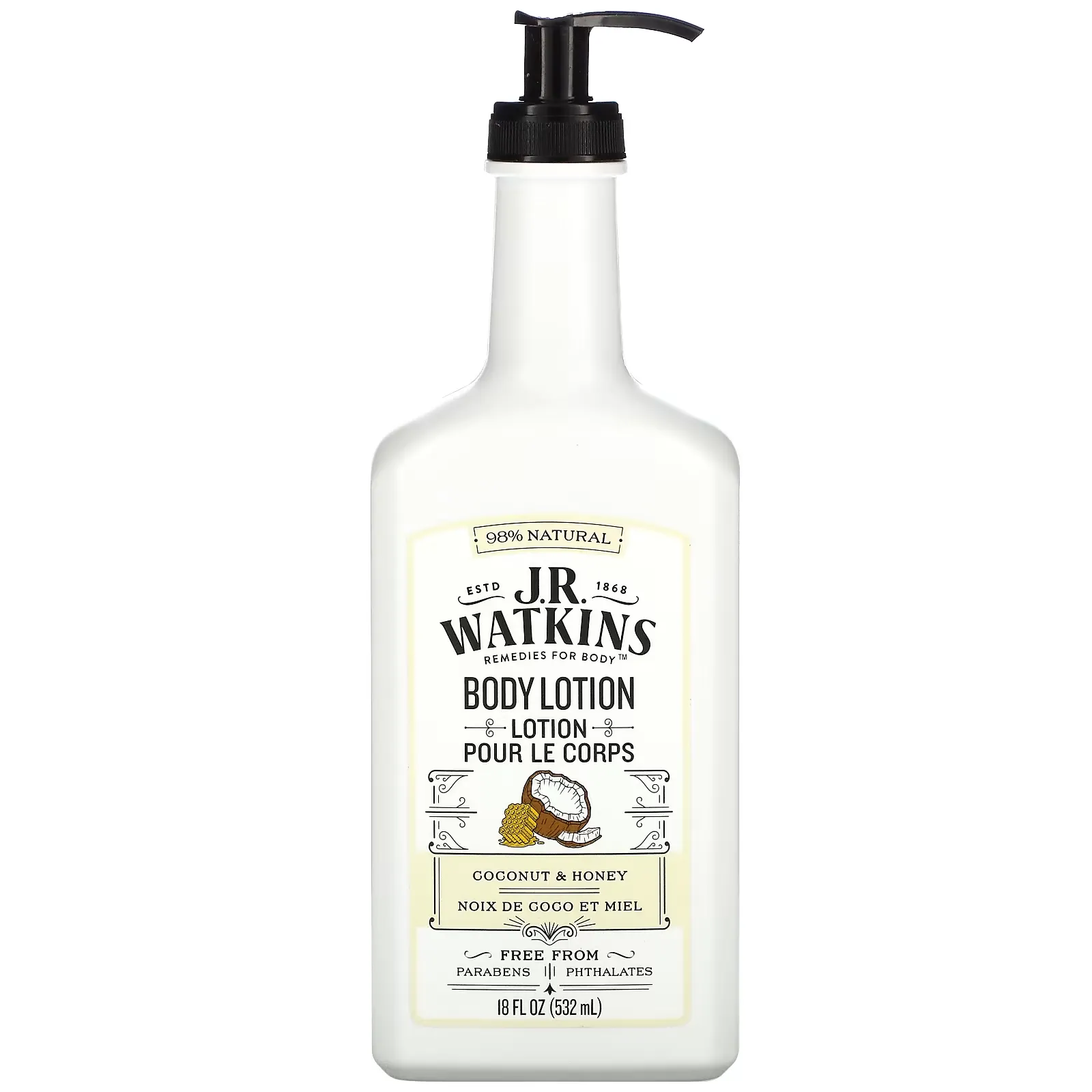 Body Lotion, Coconut & Honey, 18 fl oz (532 ml)