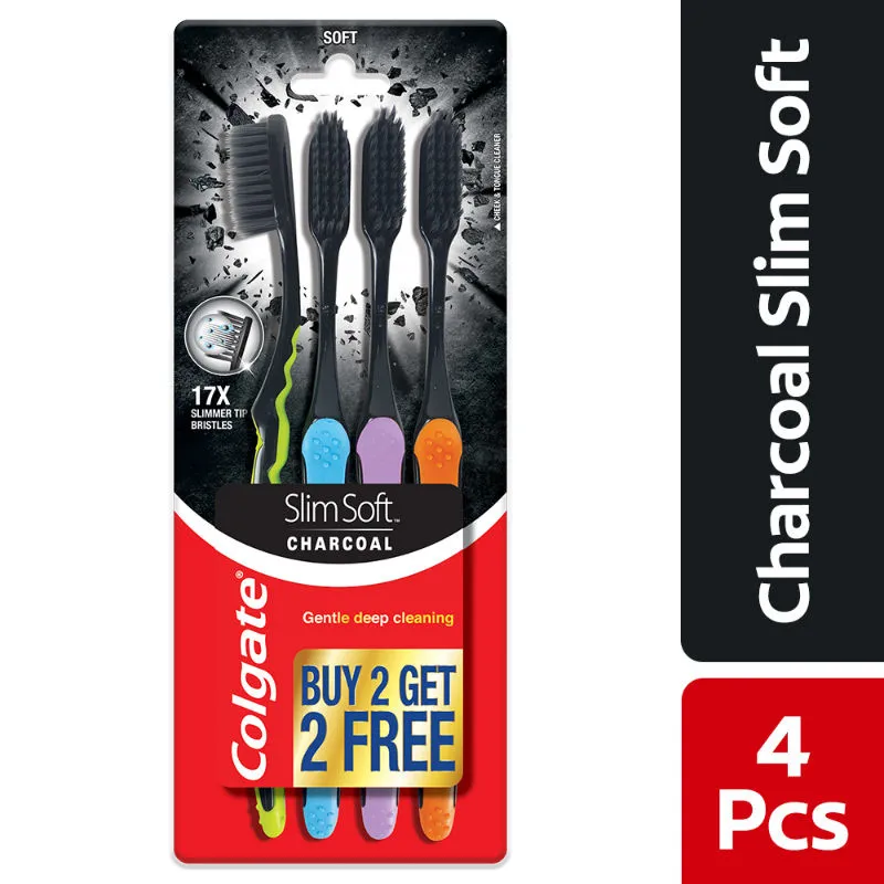 Colgate Slim Soft Charcoal Toothbrush (Buy 2 Get 2 Free)