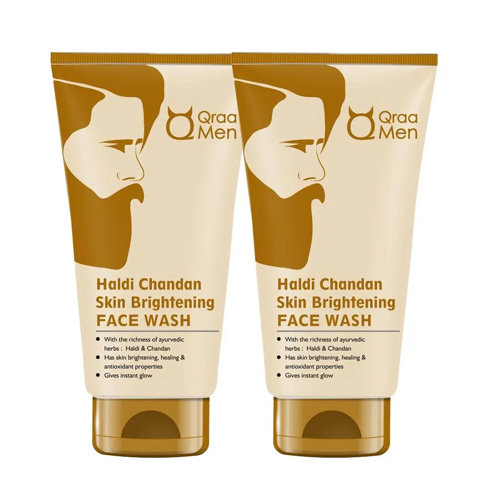 Qraa Men Haldi Chandan Face Wash - Pack of 2