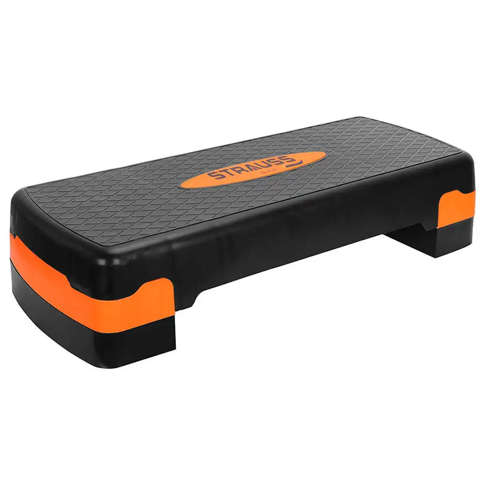 Strauss Aerobic Stepper,  Black and Orange  Free Size