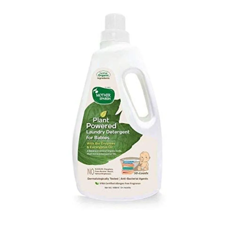 Mother Sparsh Plant Powered Baby Laundry Liquid Detergent With Bio - Enzymes And Eucalyptus Oil