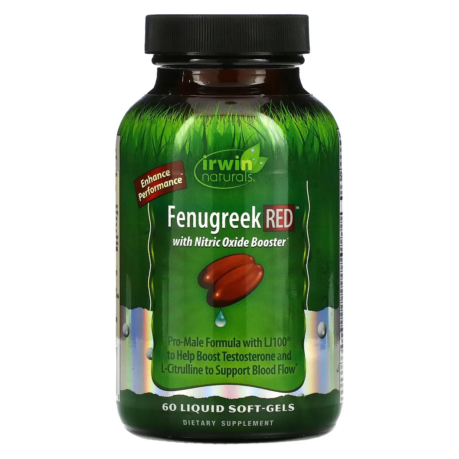 Fenugreek RED With Nitric Oxide Booster, 60 Liquid Softgels